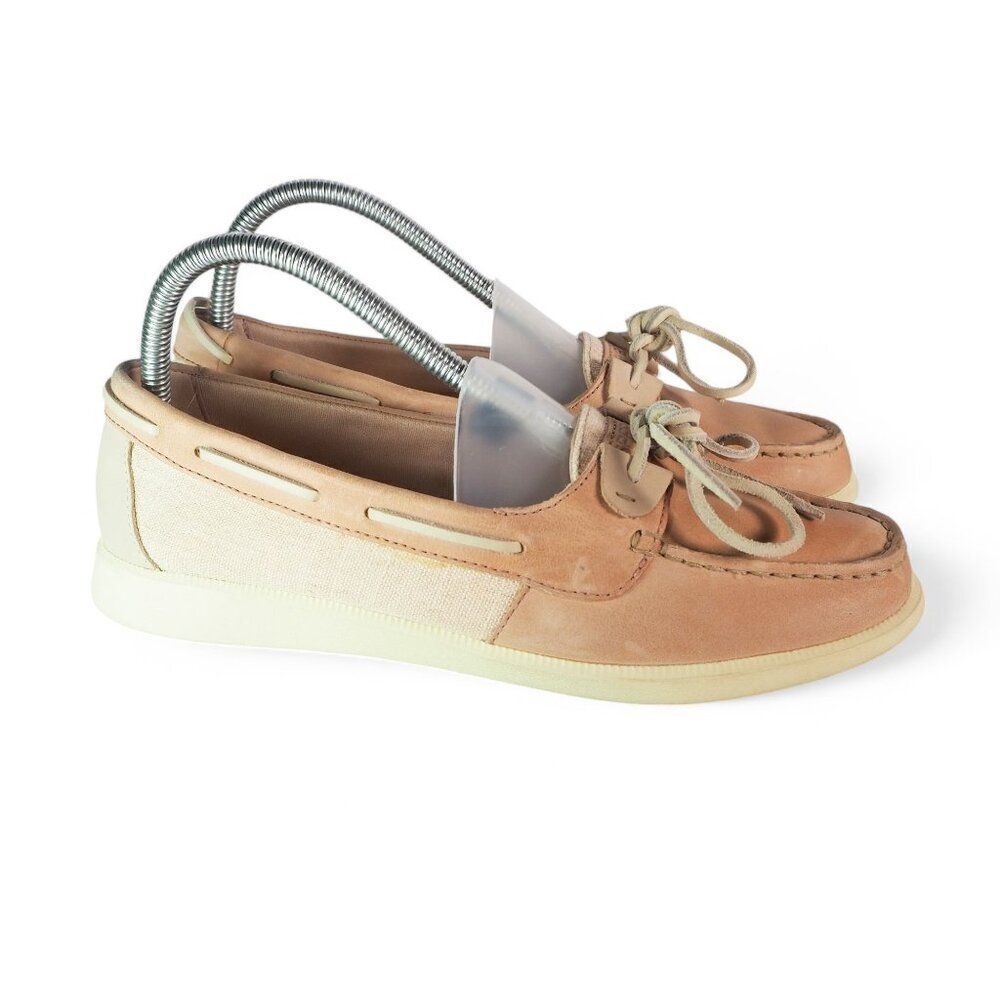 Sperry Top-Sider Oasis Leather / Canvas Boat Shoes "Blush Pink" STS82912 Women's - Picture 4 of 11